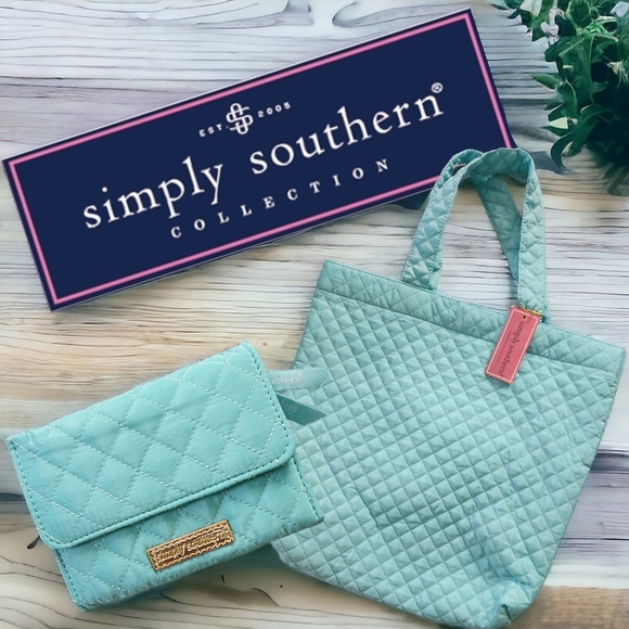 Simply Southern Handbags - NWT Simply Southern Tote Bag & Wallet Set